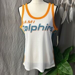 NFL White Mesh Tank with Orange and Teal Accents